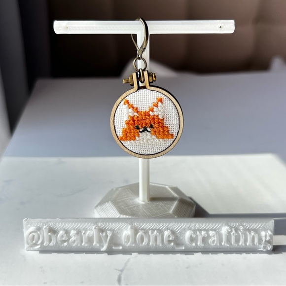 Hand Crafted Accessories - Handcrafted Fox Embroidery Charm